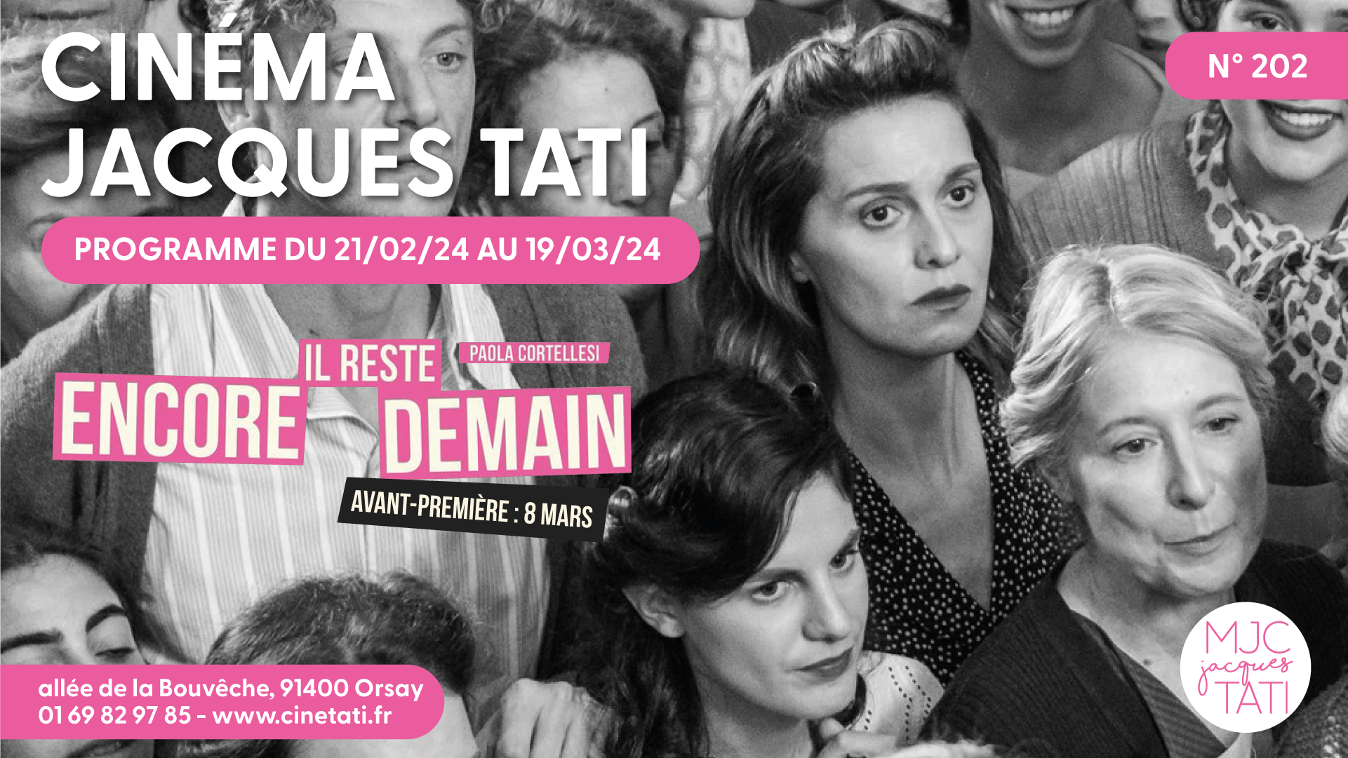 Programme du cinéma Jacques Tati à Orsay - n°202